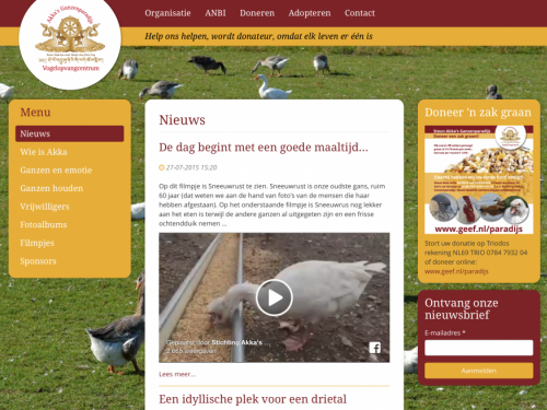 Nieuwe website ganzenparadijs